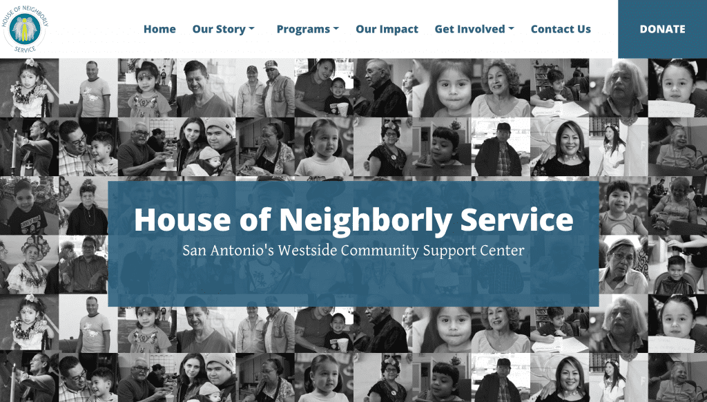 House of Neighborly Services homepage banner screenshot
