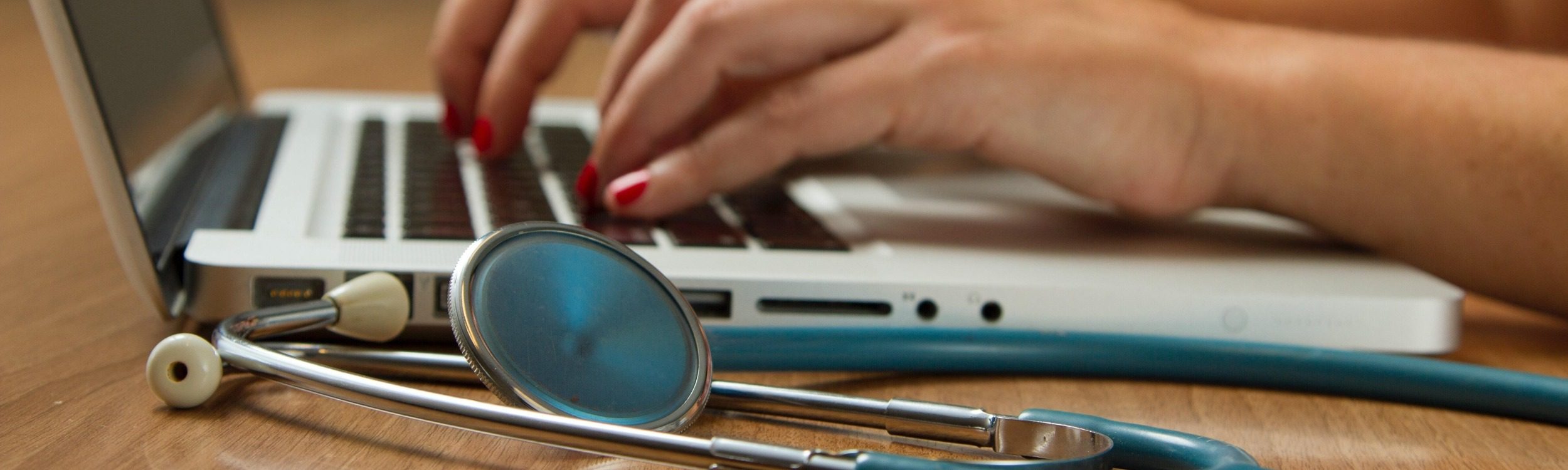 laptop and stethoscope